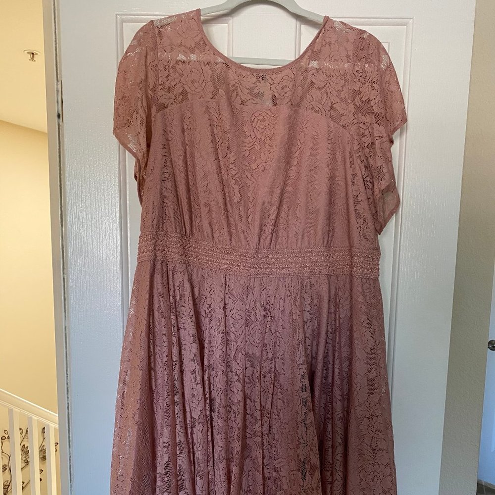 Plus Size 2x TORRID Lace Overlay Dress